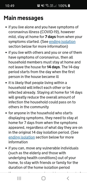 If you are currently self  isolating due to a cough