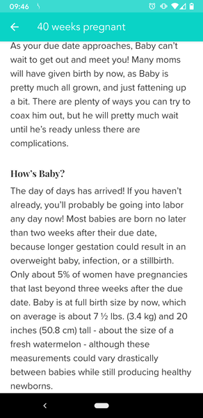 To be annoyed at this pregnancy app
