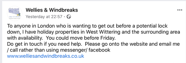 To say please don't go to your second home