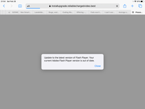 Adobe flash pop up scam