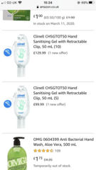 Hand sanitiser sold out everywhere