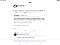 Drag Queen fuming after being told to leave the ladies loo.
