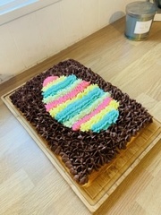 To ask you to show me your baking/food?