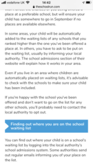 What do you do if you don't want the school you've been offered ?