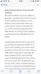 Bagless Delivery and Self Isolation