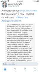 Keep it to yourself. The Archers Spoilers Thread 4