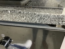 Integral oven has come out of its housing