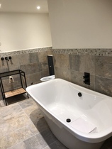 Fully tiled bathroom
