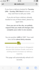 Anyone else in the Ocado queue?