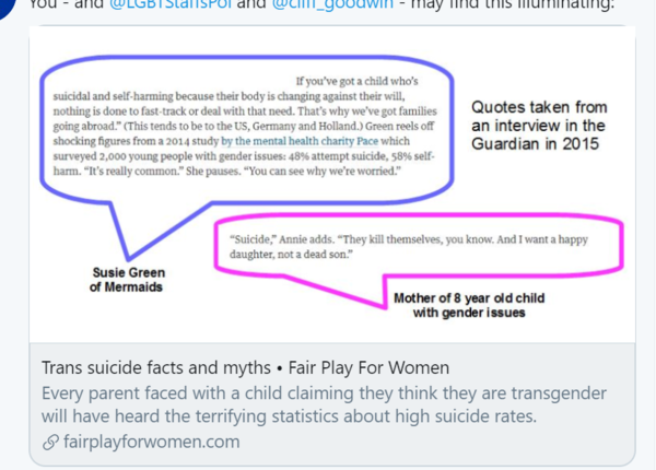 Police officer posts that 1 in 12 transwomen get murdered