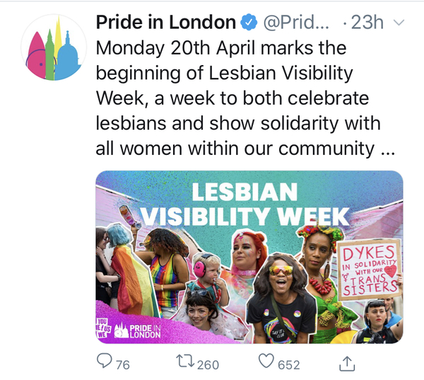 Lesbian Visibility Week 2020