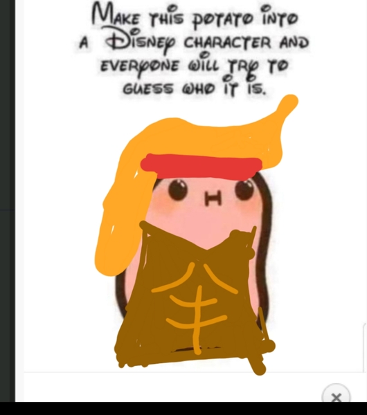 Make a potato look like a Disney character