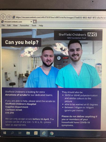 Someone berated me for asking why they are making "Scrubs bags" for the NHS