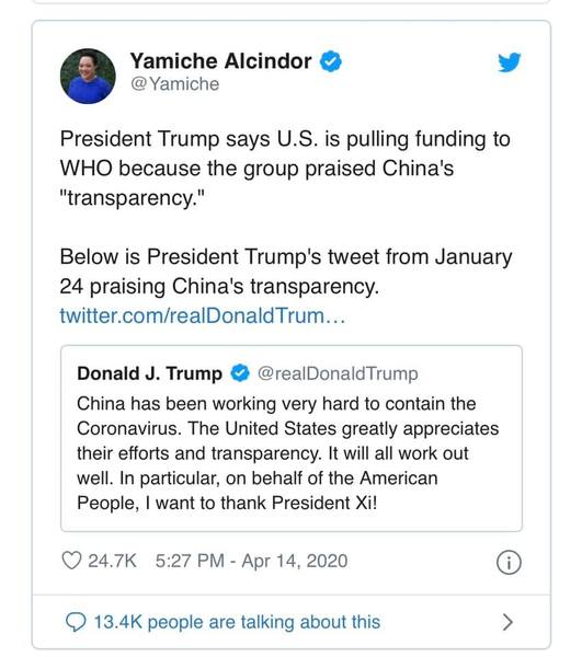 Trump withdrawing WHO funding, I can kind of see his point.....