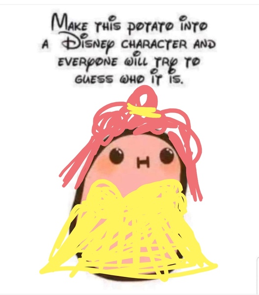 Make a potato look like a Disney character