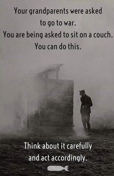 To not understand the whole "war time spirit" thing