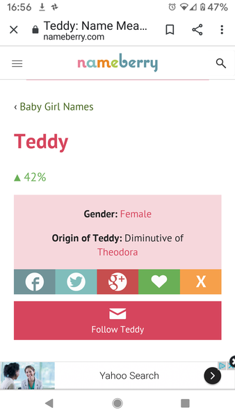 Teddy for a girl, is it really that controversial??