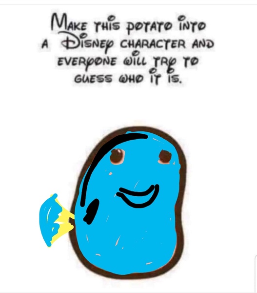 Make a potato look like a Disney character