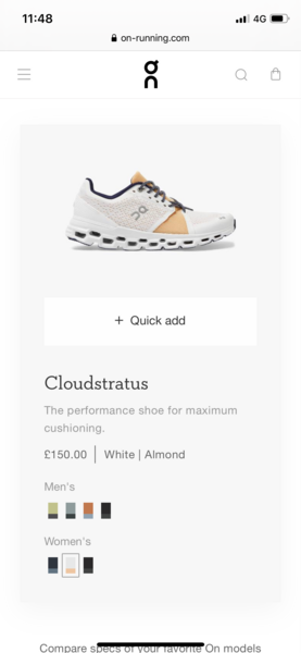 Running shoes with a bit of height