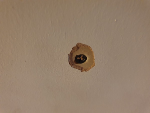 How to cover screws in plasterboard ceiling?