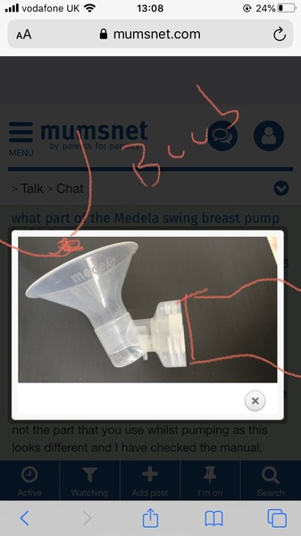 what part of the Medela swing breast pump is this?