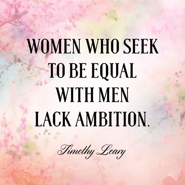 To think that all moral human beings are feminists