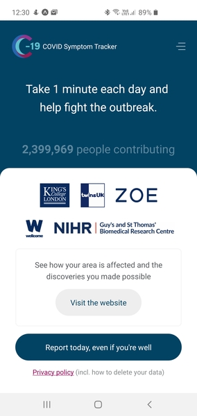 ..  to implore you to use the symptom tracker app?