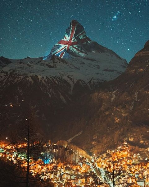 Who wants to see the Union flag projected onto the Matterhorn ?