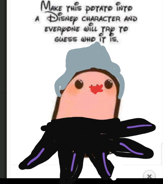 Make a potato look like a Disney character