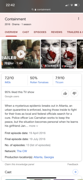 2011 film Contagion?