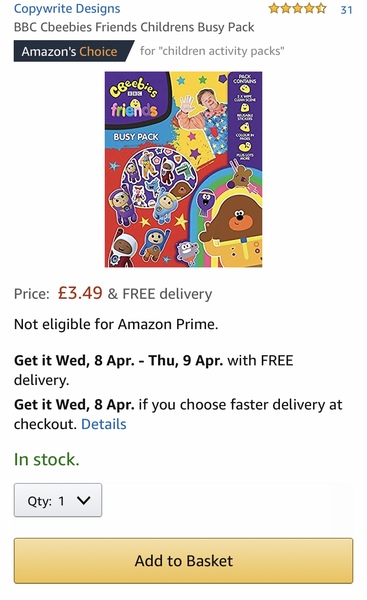 To ask if amazon delivery is really taking until Fri 1 May?