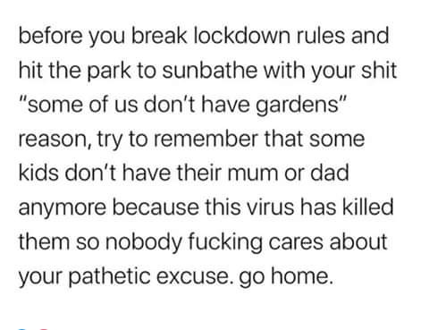 to remind you that we are actually allowed outside?