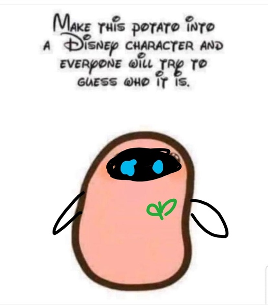 Make a potato look like a Disney character