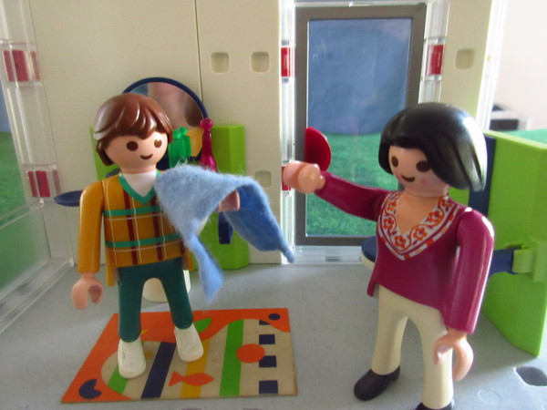 An outbreak of Covid-19 has occurred for the Playmobil people in our house...