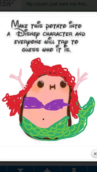 Make a potato look like a Disney character