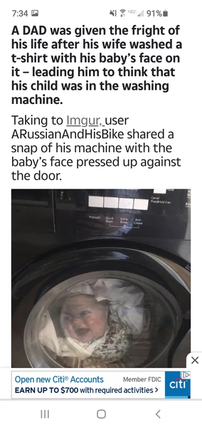 Guess what I just found in the washing machine?