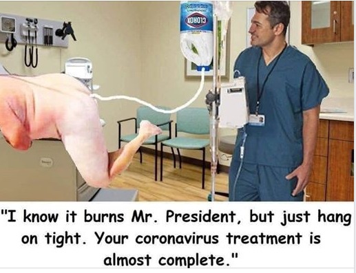Trump was right that drinking detergent will stop you dying of coronavirus