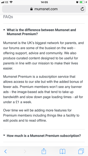 Mumsnet Premium membership - please support us if you can