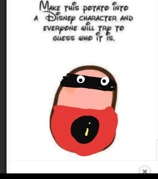 Make a potato look like a Disney character
