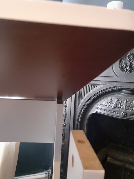 Help - I just can't see how this desk top will attach to this frame with these screws