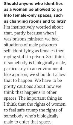 Rory Stewart says 'male prisoners self-identified as females and raped prison staff'