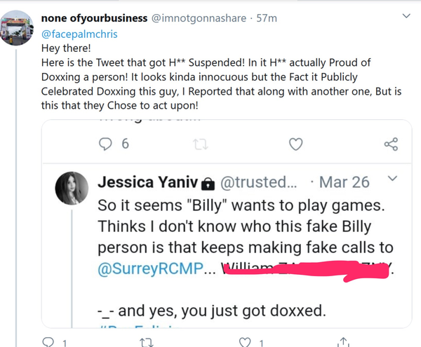 Well well! One Canadian has been suspended from Twitter