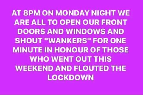 Monday, 8pm, come to your front door