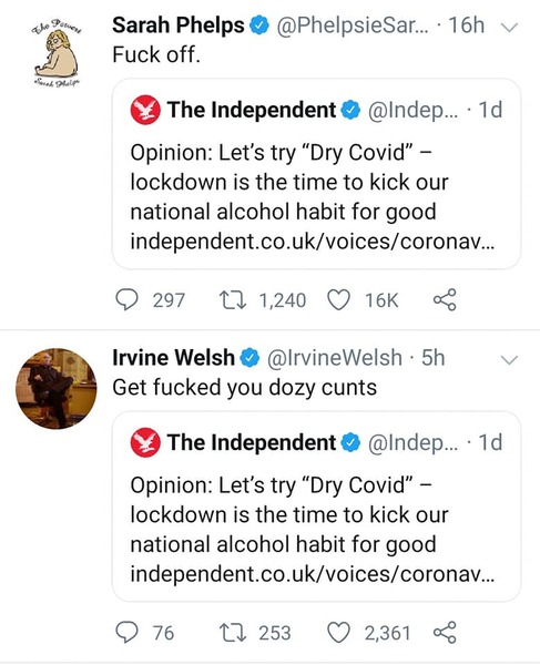 Wankerbastards standing together. Moderatin' may take a hit while around us things are shit. But we stand arm in arm, heart to heart but a respectable 2 meters apart.