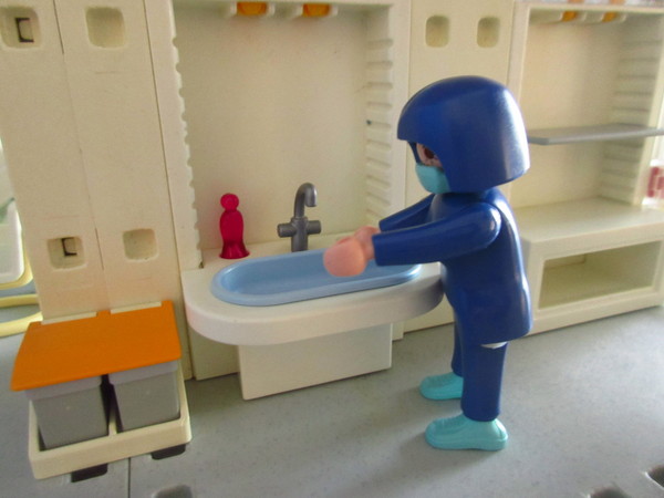 An outbreak of Covid-19 has occurred for the Playmobil people in our house...