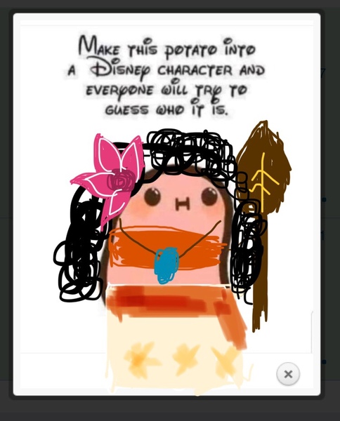 Make a potato look like a Disney character