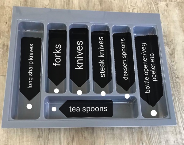 Spoons then forks then knives