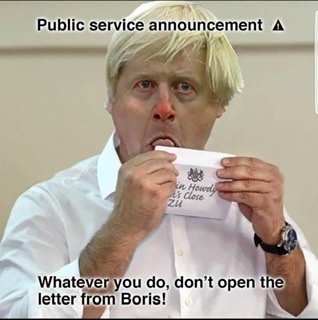 Has anyone had their letter from Boris yet?