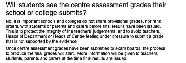 GCSE and A-level guidance has been issued