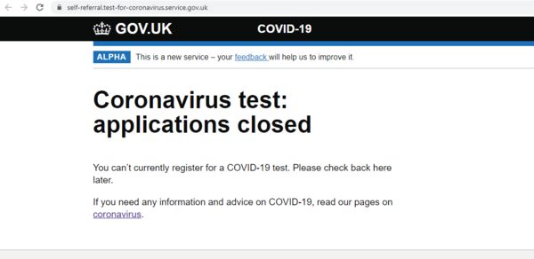 Anyone requested a test yet using new Govt testing site
